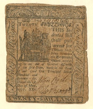Colonial Currency - May 1, 1777 - Paper Money